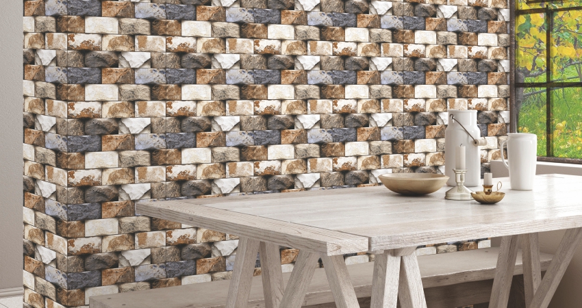Stone Brick Wall Design Floor Mat -  Wall design, Brick wall, Wall print  design