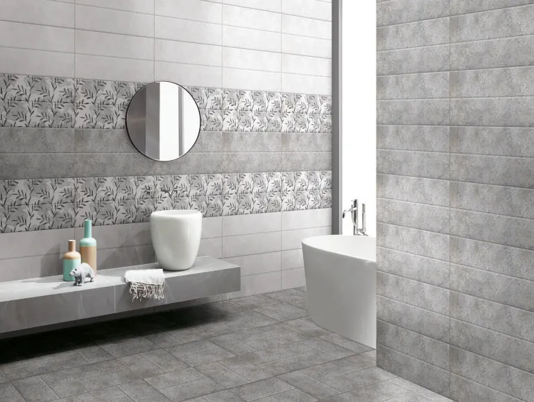 Buy 300x600 SDH Ducati Grey Leaves HL Wall Tiles Online