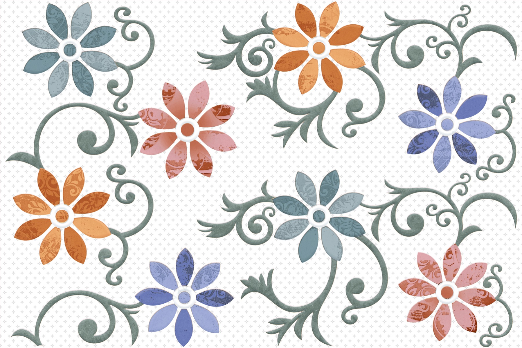 Flower Tiles for Bathroom Tiles, Kitchen Tiles, Accent Tiles
