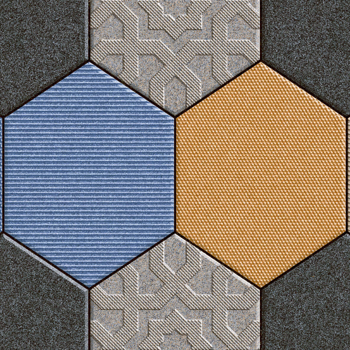 Hexagonal Tiles for Swimming Pool Tiles, Parking Tiles, Pathway Tiles, Hospital Tiles, Automotive Tiles, High Traffic Tiles, Bar/Restaurant, Commercial/Office, Outdoor Area, Outdoor/Terrace, Porch/Parking