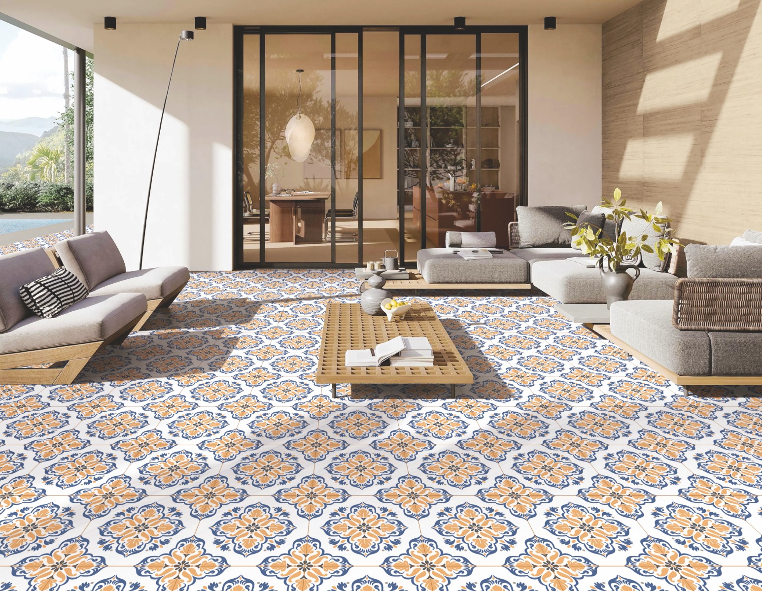 k*i様 House on the Hill Parent Pants Tile hp_royal_filigree_azul.jpg