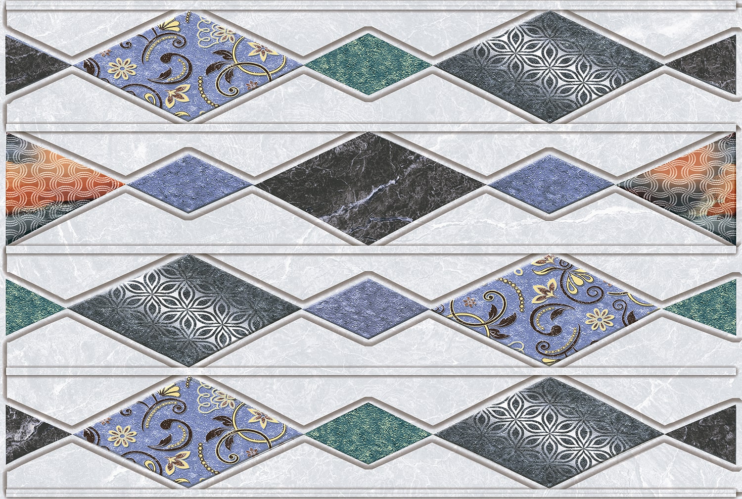 Multi Colour Tiles for Bathroom Tiles, Kitchen Tiles, Accent Tiles
