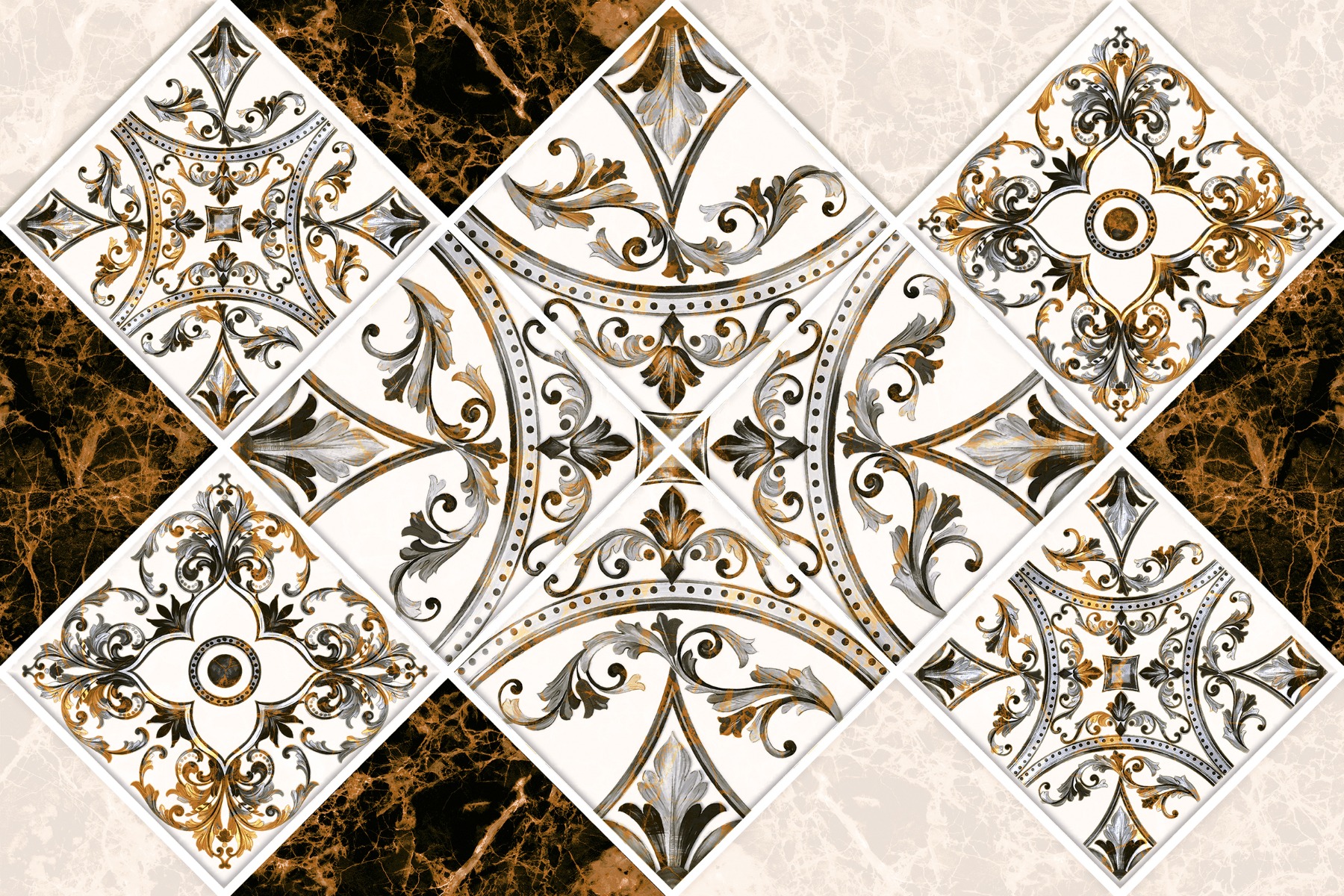 Black Tiles for Bathroom Tiles, Living Room Tiles, Kitchen Tiles, Bedroom Tiles, Balcony Tiles