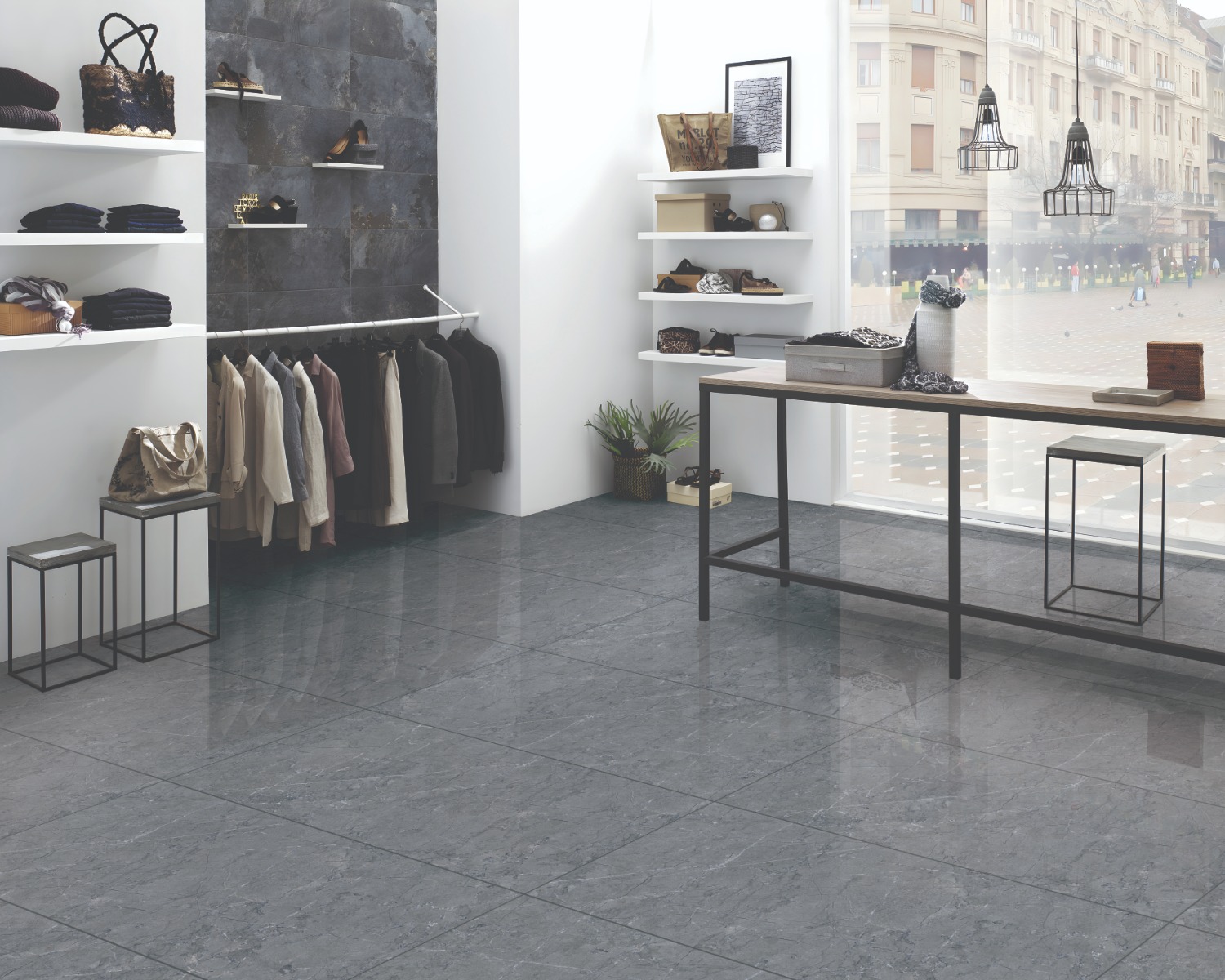Buy 600x1200 DR PGVT Venezia Classic Grey Online | Orientbell Tiles