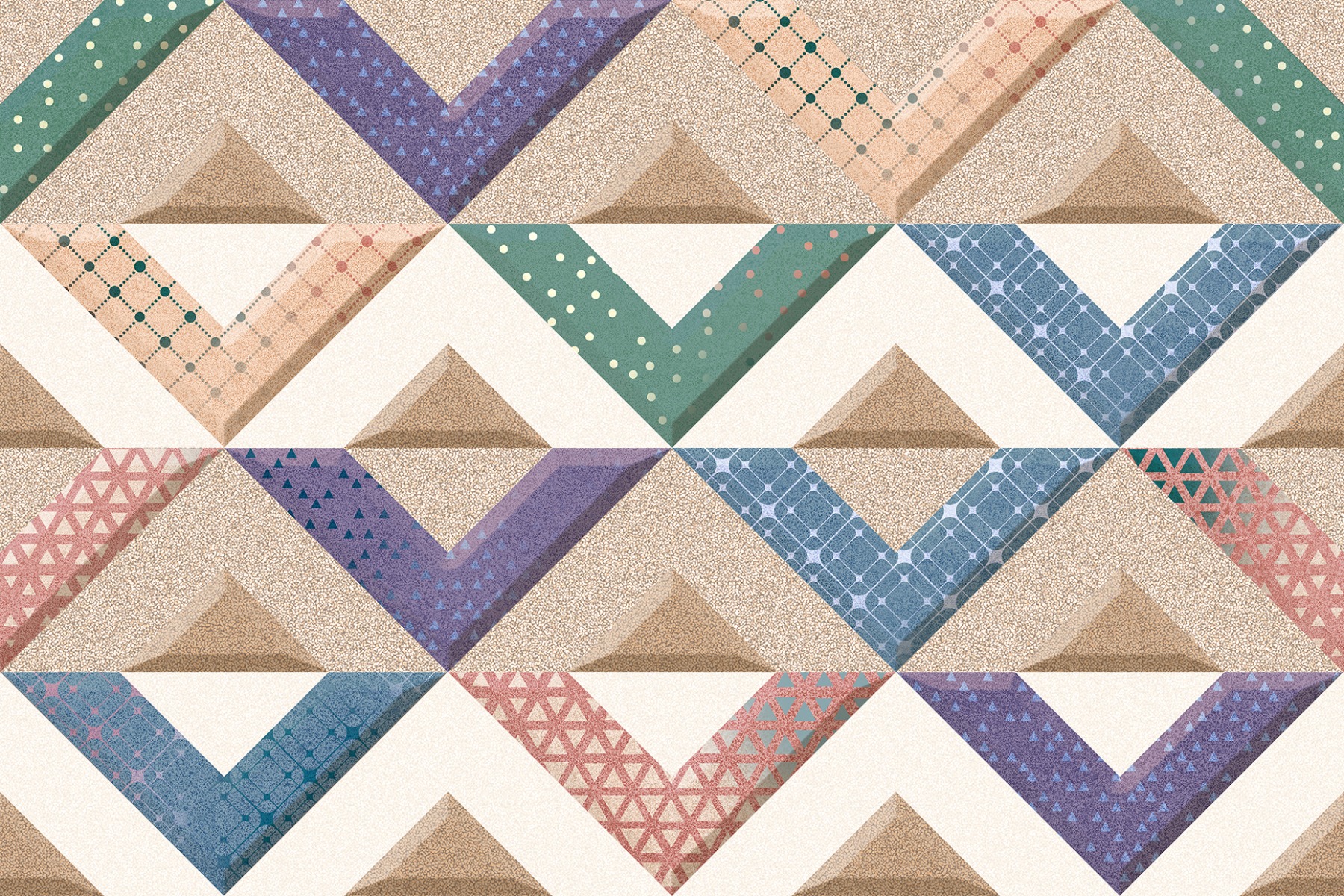 Chequered Tiles for Bathroom Tiles, Kitchen Tiles, Bedroom Tiles, Balcony Tiles